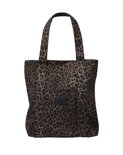 Lala Berlin - Carmela Printed Canvas Tote Taske - Dark Brown Leo